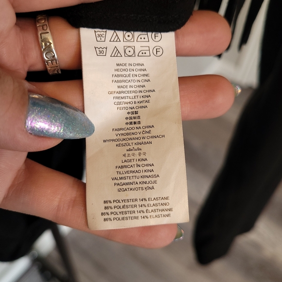 Michael Kors Black Faux Suede Fringe Moto Zip Jacket Women's Medium Size 8 - Picture 7 of 12